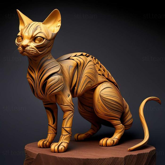 3D model German Rex cat (STL)